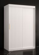 Armoire Balmenhorn 53 blanche mate | 200 x 120 x 62 cm | 5 étagères, 2 penderies