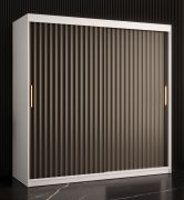 Armoire Balmenhorn 62 avec 10 compartiments | Blanc mat / Noir mat | 200 x 180 x 62 cm | Grand espace de rangement