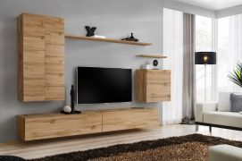 Mur de salon design Balestrand 20 | Chêne Wotan | 160 x 270 x 40 cm | Push-to-open
