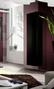 Armoire élégante Raudberg 12 noire | 170 x 40 x 29 cm | 4 compartiments | Design moderne