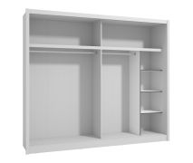 Étagère fonctionnelle pour armoires à portes coulissantes, blanc, dimensions : 153 x 48 x 41,5 cm, pour armoires de 245 cm de large