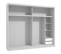 Tiroirs pour armoire, lot de 2, Couleur : Blanc, dimensions : 38 x 44 x 41,5 cm