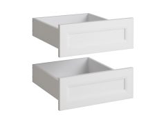 Tiroirs / Set de 2 pièces / Couleur : Blanc / Dimensions : 39,5 x 44,5 x 19 cm / Cadre décoratif