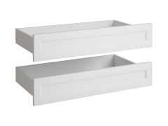 Tiroirs / Set de 2 pièces / Couleur : Blanc / Dimensions : 90,5 x 44,5 x 19 cm / Cadre décoratif