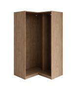Armoire d'angle Corps / Cadre à angle droit / Couleur : Chêne Puccini / Dimensions : 108,5 x 55 x 196 cm