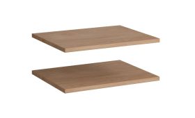 Tablette en bois / Lot de 2 / Couleur : Chêne Puccini / Dimensions : 50 x 36 x 2 cm