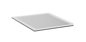 Étagère en verre / Couleur : Blanc / dimensions : 48 x 55 x 0,6 cm