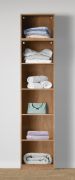 Armoire ouverte / 6 compartiments / Couleur : Chêne Puccini / Étagère / 51,5 x 55 x 234 cm / Matériau durable / 4 étagères / Pour dressing ou chambre à coucher