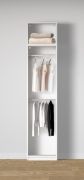 Armoire ouverte / 2 tringles à vêtements / Couleur : Blanc / Étagère / 51,5 x 55 x 234 cm / pour dressing / 1 compartiment / Matériau durable / Style compact