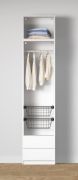 Armoire ouverte / 2 paniers à linge / Couleur : Blanc / 1 tringle à vêtements / 2 tiroirs / Pour dressing / 1 compartiment / Dimensions : 51,5 x 55 x 234 cm