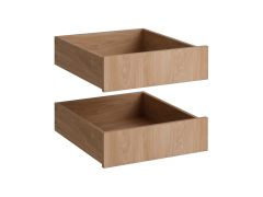 Tiroirs intérieurs / Lot de 2 / Couleur : Chêne Puccini / Dimensions : 39,5 x 44,5 x 12,5 cm