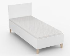 Lit enfant ou adolescent blanc Taygetos 05 | 90 x 200 cm | Sommier inclus | Résistant aux rayures et à l’humidité