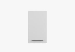 Armoire murale blanche | 1 porte battante | Parnassus 03 | 71,5 x 40 x 29 cm | Poignées métalliques design