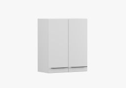 Armoire murale cuisine blanche | Portes battantes | Parnassus 07 | 2 portes | Poignées métal | 71,5 x 60 x 29 cm