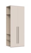 Module d'extension pour armoire / armoire à portes battantes Neiafu, couleur : cachemire, dimensions : 224 x 90 x 56