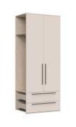 Module d'extension pour armoire / armoire à portes battantes Neiafu, couleur : cachemire, dimensions : 224 x 90 x 56
