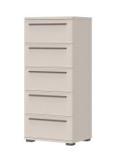 Commode haute 5 tiroirs Neiafu 97 | Cachemire | Pieds réglables | Soft-Close | 135 x 60 x 45 cm | Très robuste