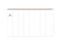 Cadre supérieur pour armoire à portes battantes / Armoire Neiafu et modules d'extension, couleur : cachemire, Largeur : 47 cm