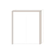 Cadre pour Armoire à portes coulissantes / Penderie Neiafu 91 et 92, couleur : cachemire