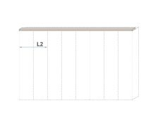 Cadre supérieur pour armoire à portes battantes / Armoire Neiafu et modules d'extension, couleur : cachemire, Largeur : 92 cm
