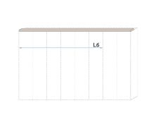 Cadre supérieur pour armoire à portes battantes / Armoire Neiafu et modules d'extension, couleur : cachemire, lot de 2, Largeur : 272 cm