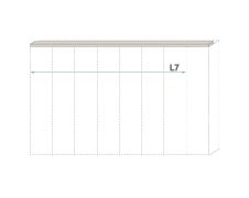 Cadre supérieur pour armoire à portes battantes / Armoire Neiafu et modules d'extension, couleur : cachemire, Largeur : 136 & 181 cm