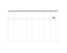 Cadre supérieur pour armoire à portes battantes / Armoire Neiafu et modules d'extension, couleur : cachemire, lot de 2, Largeur : 181 cm