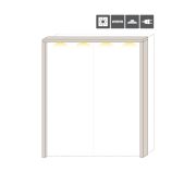 Cadre LED pour Armoire à portes coulissantes / Penderie Neiafu 91 et 92, couleur : cachemire