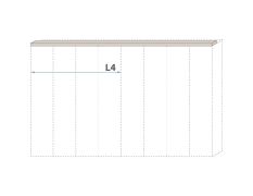 Cadre supérieur à LED pour armoire à portes battantes / Armoire Neiafu et modules d'extension, couleur : cachemire, Largeur : 182 cm