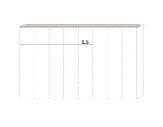 Cadre supérieur à LED pour armoire à portes battantes / Armoire Neiafu et modules d'extension, couleur : cachemire, Largeur : 227 cm