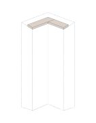 Cadre supérieur à LED pour armoire à portes battantes / Armoire d'angle Neiafu et modules d'extension, couleur : cachemire, Longueur : 55,6 cm, Largeur : 40 cm