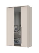 Armoire penderie 3 portes Neiafu 33 | 1 porte miroir | Soft-Close | Kaschmir | 224 x 137 x 56 cm