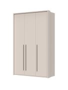 Armoire à trois portes avec cadre Neiafu 32, couleur : cachemire, deux tringles à vêtements, système de fermeture en douceur, dimensions : 226 x 142 x 60 cm, pieds réglables