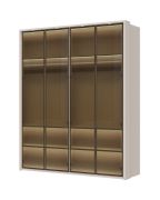 Armoire penderie portes vitrées Neiafu 67 | Éclairage intérieur LED | Kaschmir | 224 x 182 x 56 cm | Soft-Close