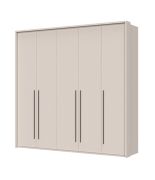 Armoire penderie 5 portes Neiafu 41 | Coloris cachemire | 226 x 232 x 60 cm | Soft-Close | 9 étagères, 3 penderies