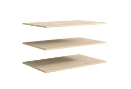 Tablettes pour armoires, lot de 3 - Dimensions : 55 x 87 x 1,5 cm