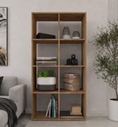 Étagère Vinklo 2 / Couleur : chêne des Appalaches / système d'étagères ouvertes / 72 x 30 x 142,4 cm / 6 grands compartiments carrés / salon / vestiaire