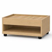 Table basse Polan 2 / Couleur : Chêne de Sonoma / Robuste et facile d'entretien / 60 x 42 x 20 cm / Grande tablette supplémentaire / Table de salon