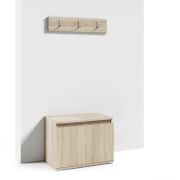 Meuble à chaussures Zapopan 72 | 1 porte abattante | Espace optimisé | Chêne Sonoma | 49,5 x 50 x 40 cm
