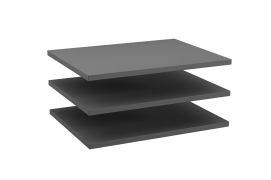 Lot de 3 étagères pour armoire Zapopan 23 / 26 / 30 / 33, couleur : graphite