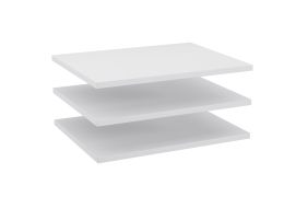 Lot de 3 étagères pour l'armoire Zapopan 22 / 25 / 29 / 32, Couleur : Blanc