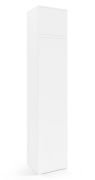 Armoire minimaliste Zapopan 46 blanche | Push-to-open | 225 x 45 x 40 cm | Deux compartiments | Finition haut de gamme