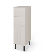 Commode / Cachemire / Design à lamelles / Fonction push-to-open / 1 porte battante / 2 compartiments / 2 tiroirs / 30 x 40 x 93,5 cm / Pour le hall d'entrée ou le salon