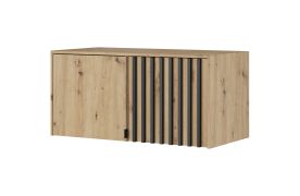 Rehausse pour armoire Leeds 15 & 16, Couleur : Chêne Artisan - Dimensions : 50 x 105 x 51 cm (H x L x P)