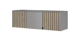 Rehausse pour armoire Leeds 21 & 22, Couleur : Gris - dimensions : 50 x 155 x 51 cm (h x l x p)
