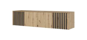 Rehausse pour armoire Leeds 11 & 12, Couleur : Chêne Artisan - dimensions : 50 x 205 x 51 cm (h x l x p)