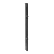 Poteaux de clôture Mod. U, Finition: Revêtement anthracite, Pour hauteur de porte: 143 cm, Longueur: 200 cm, Points de fixation: 3