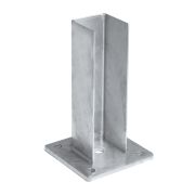 Embase pour poteau, galvanisée - Dimensions: 100 x 100 mm