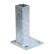 Embase pour poteau - côté mur, galvanisée - Dimensions: 100 x 100 mm