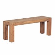 Banc en bois massif d'acacia | Veinure unique | 120 x 35 x 45 cm | Finition artisanale | Capacité 150 kg